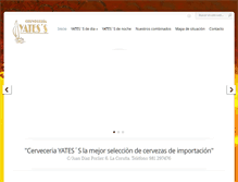 Tablet Screenshot of cerveceriayates.com